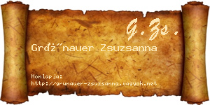 Grünauer Zsuzsanna névjegykártya